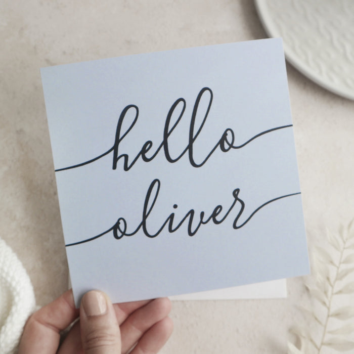 Personalised name new baby card