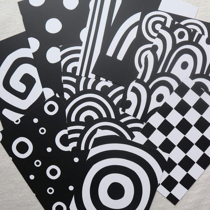 sensory flash cards - paper and wool