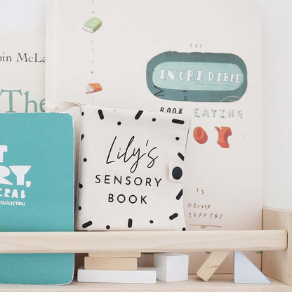 personalised sensory soft book new baby gift