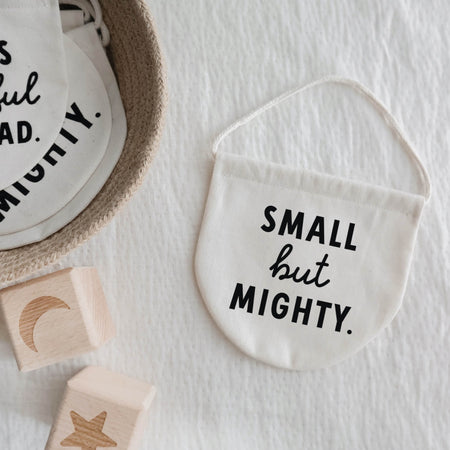 small but mighty banner nursery decorations