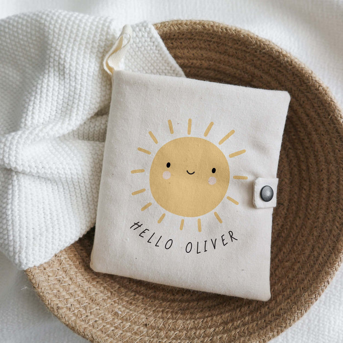 Personalised sunshine soft crinkle baby book