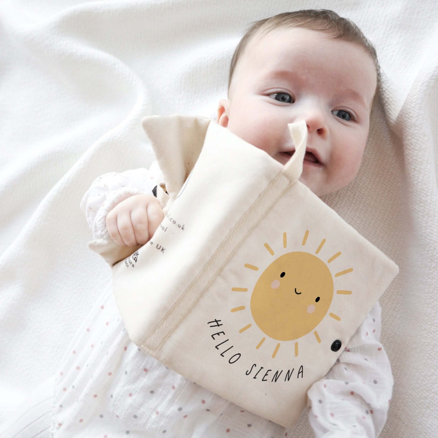 Personalised sunshine soft crinkle baby book